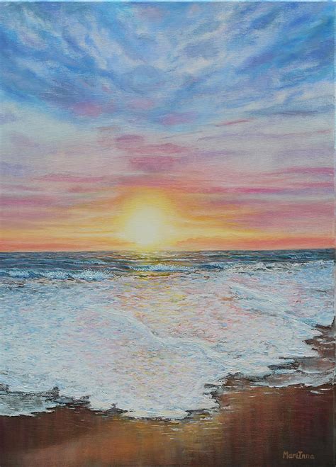 Sunrise Ocean Painting Painting By Inna Martynenko