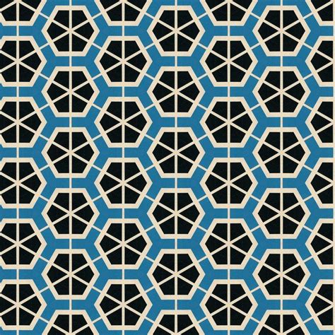 Black And Blue Hexagons By Stoflab On Spoonflower Tegels Mozaïek