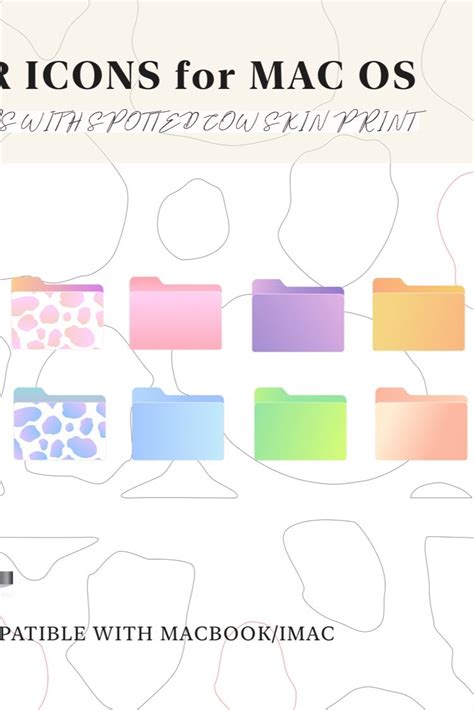 Folder Icons For Mac Cow Skin Mac Os Imac Pastel Colors Folders