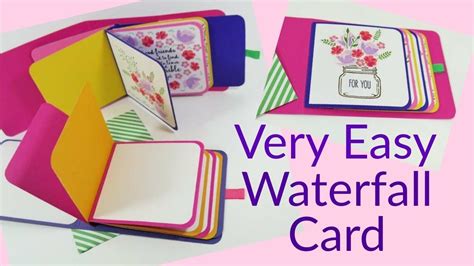 Create compelling card designs by adding your own photos, images and artwork. Easy Waterfall Card | Video Tutorial | Card tutorial, Cards
