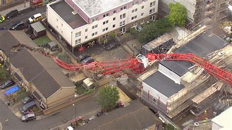 Four Injured After Crane Collapses On House In Bow East London Uk