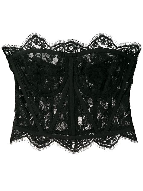 Dolce And Gabbana Floral Lace Corset Top Farfetch