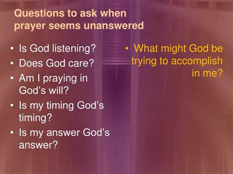 Ppt Questions To Ask When Prayers Seem Unanswered Powerpoint Presentation Id1819021