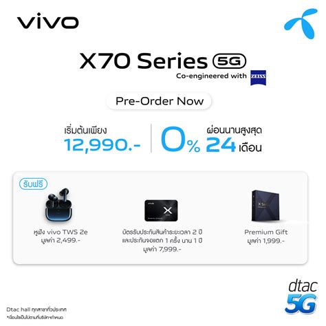 เปิดให้จองแล้ววันนี้ Vivo X70 Series 5g สมาร์ตโฟนตัวท็อปเลนส์ Zeiss