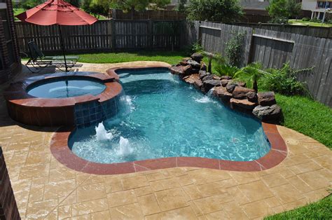 This Small Pool And Spa In Katy Tx Houston Tx Features Stamped