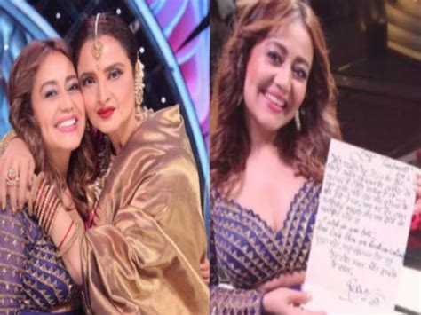 Rekha Gave Neha Kakkar Handwritten Note And Shaadi Ka Shagun On Indian Idol 12 रेखा ने नेहा