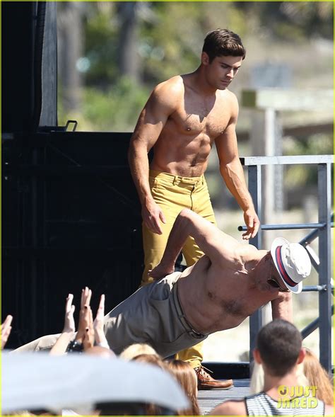Zac Efron And Robert De Niro Go Shirtless For Flex Off On Set Of Dirty