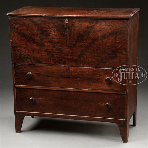 Early American Grained Two Drawer Blanket Chest