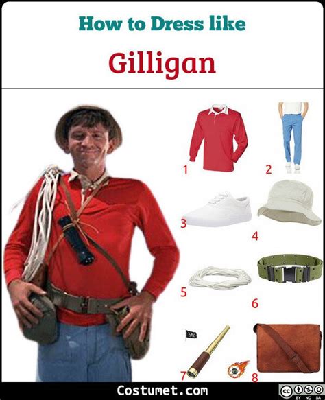 Gilligan And Skipper Gilligans Island Costume For Cosplay