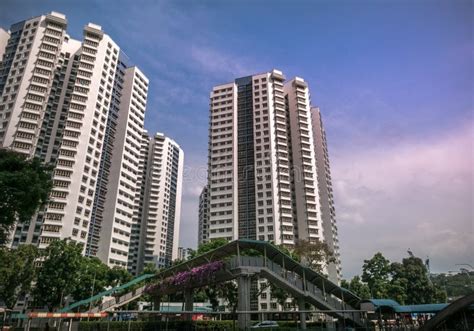 View Of Public Residential Housing Apartment In Bukit Panjang Stock
