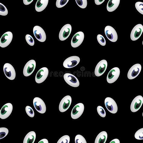 Eyes In The Dark Halloween Horror Eyes Seamless Pattern Stock