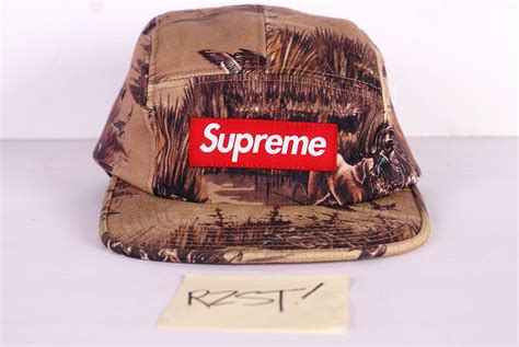 Supreme 2012 Supreme Dogs And Ducks Canvas Camp Cap Brown Beige Red