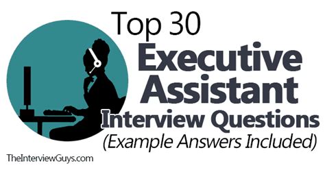 top 30 executive assistant interview questions example answers