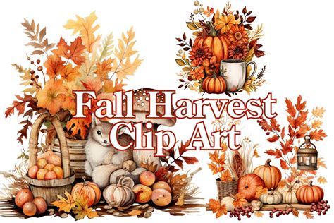 Fall Harvest Clip Art Collection 2 Graphic by Sunny Jar Designs