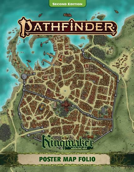 Paizo Pathfinder 2e Poster Map Folio Kingmaker Hc Pzo2026 [9781640784376]