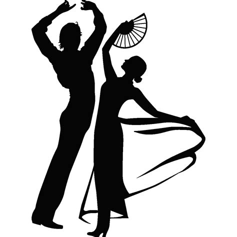 Stickers muraux de silhouettes et personnages - Sticker danse flamenco