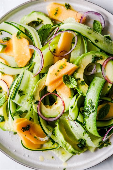 Melonen - Gurken-Salat ganz einfach