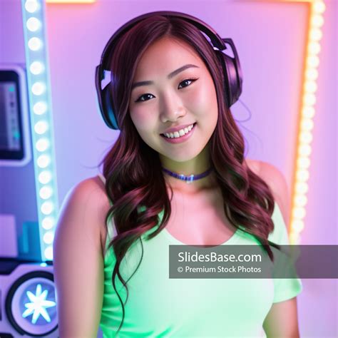 Handome Asian Video Streamer Gaming Girl Slidesbase