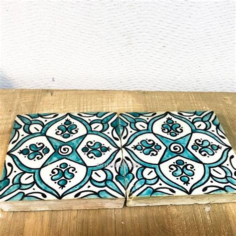 44 Moroccan Tiles Hand Painted Moroccan Tiles Etsy Hand Painted