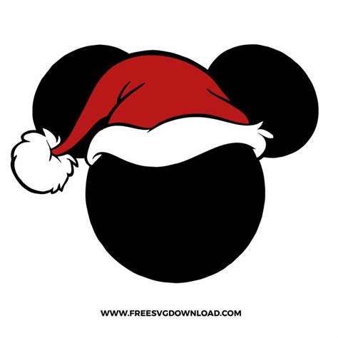 Mickey Mouse Christmas Hat Svg And Png Free Cut Files 2 Free Svg Download
