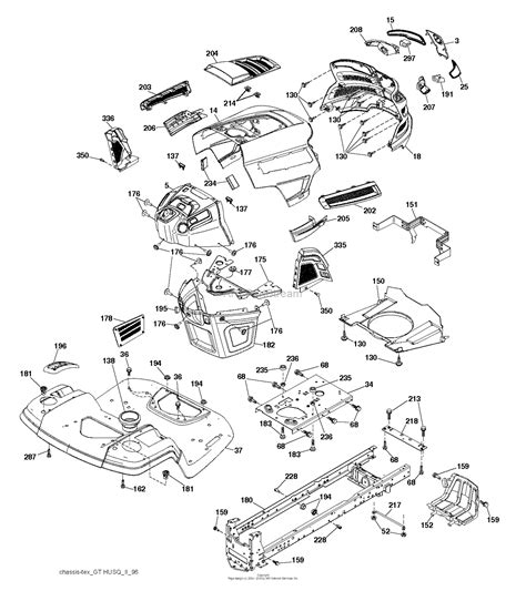 Husqvarna Yth22v42 250190 2012 1 Parts Diagram For Chassis Enclosures