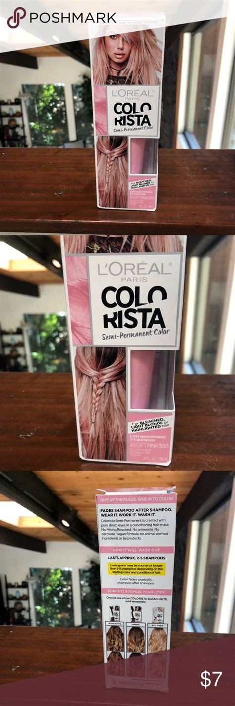 L'Oréal Colorista soft pink hair dye temporary Temporary ...