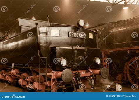 Steam Locomotive In Round House Stock Photo Image Of Historical