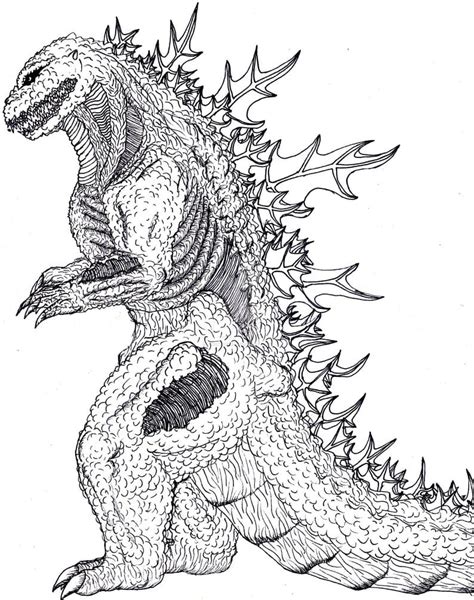 Godzilla 2014 Shin Godzilla Coloring Pages Kidsworksheetfun Images