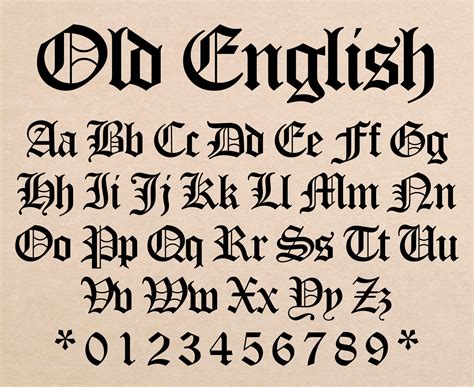 Old English Cursive Font