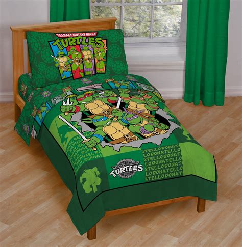 Turtle baby bedding that are available on the site are woven fabrics and made from the finest quality cotton, polyester fiber, etc for maximum these european and american styled turtle baby bedding comprises sheets, pillow sets, duvet cover sets, cushions, and blankets with higher thread counts. Teenage Mutant Ninja Turtles Awesome Toddler Bedding Set ...