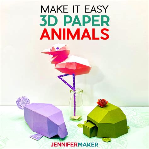 Easy Paper Turtle And Other 3d Aquatic Paper Animals Jennifer Maker
