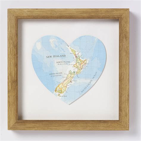 Check spelling or type a new query. New Zealand Map Heart Print Wedding Gift By Bombus Off The ...