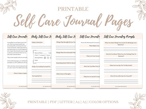 Printable Self Care Workbook Self Care Planner Self Care Etsy