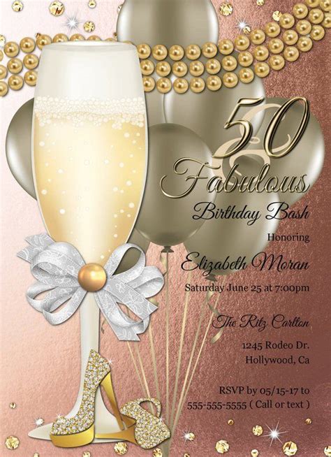 Female 50th Birthday Invitation Templates Web Thats Why We Have This