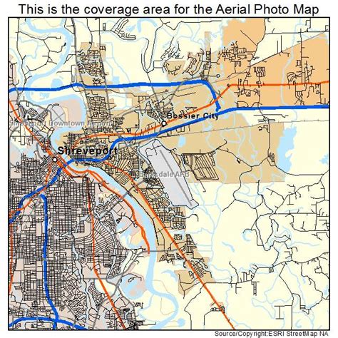 Aerial Photography Map Of Bossier City La Louisiana
