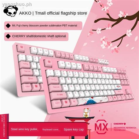 Akko V Fuji Mountain Cherry Blossom Powder Mechanical Keyboard