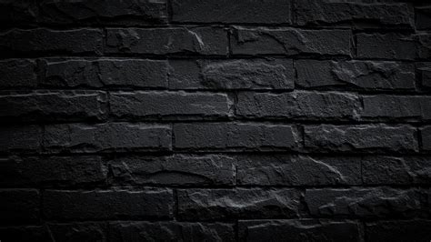 Black Brick Wall For Background Pattern Of Brickwork Wallpaper And