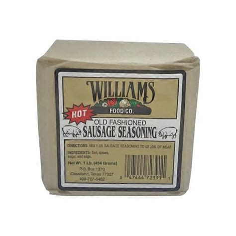 Williams Food Co Old Fashioned Regular Sausage Seasoning 16 Oz