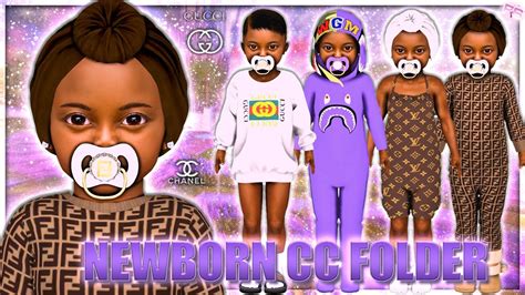 Urban Newborn Cc Folder And Sim Download Hair Fendi Gucci Pacifiers