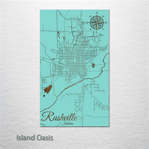 Rushville, Indiana Street Map – Fire & Pine