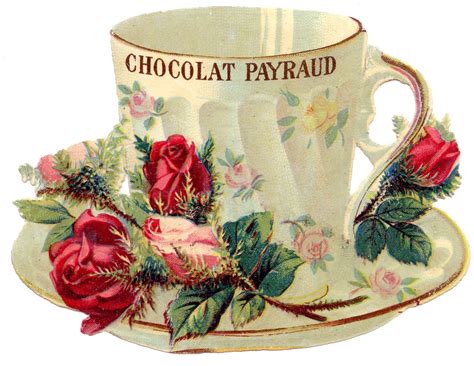 Our complete printable texts include classic novels, poetry sheets, short stories, and more, for students in kindergarten through high school. Free Vintage Images - Teacup with Roses - French - The ...