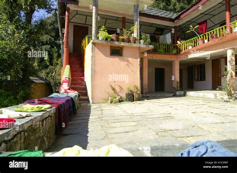 Typical Terrace Of Indian Village House Guesthouse View Cafe In