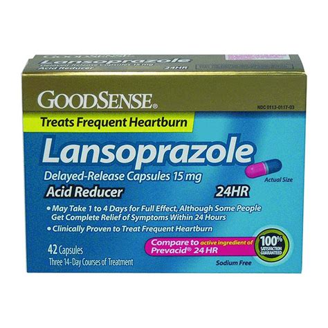 Lansoprazole Capsule 15 Mg 42 Count Mar J Medical Supply Inc
