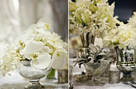 White Wedding Flowers Winter Wedding Reception