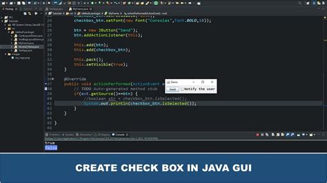 Java Gui Tutorial Checkbox In Java Gui Swing Using Jcheckbox