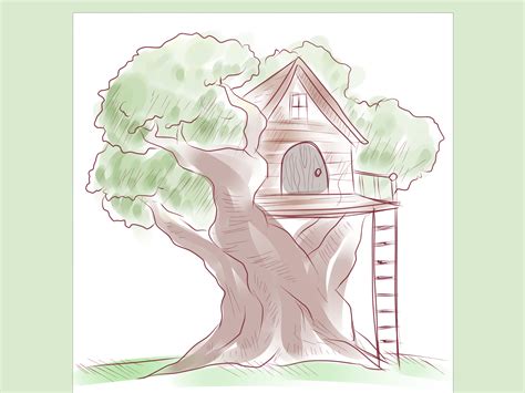 How To Draw A Tree House 5 Steps With Pictures Wikihow