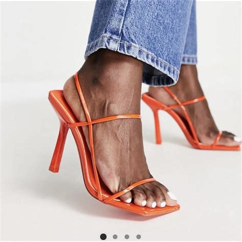 Womens Orange Sandals Depop