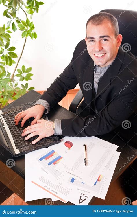 Businessman In Office Stock Photo Image Of Business 13982646