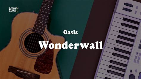 Oasis Wonderwall Acoustic Guitar Karaoke And Lyric Youtube