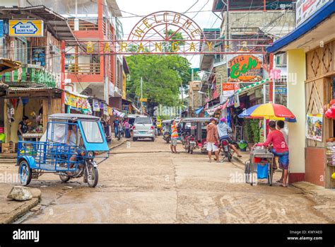 Street View Of Coron Town In Palawan Philippines Stock Photo Alamy